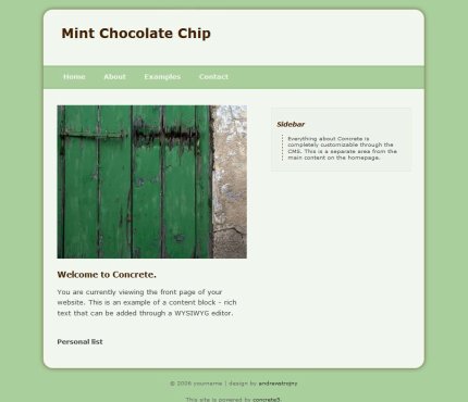 Mint Chocolate Chip Theme Screenshot